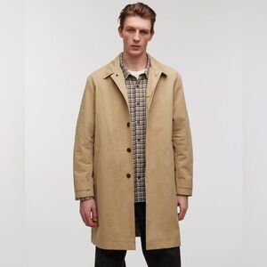 Madewell Men's Beige Trench Coat (Small)